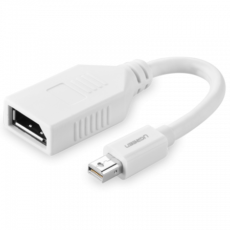 10445 Переходник Ugreen MiniDisplayPort-DisplayPort, Цвет-белый.